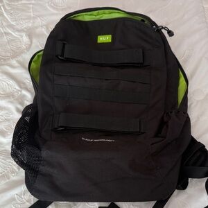 HUF Black and Green Backpack